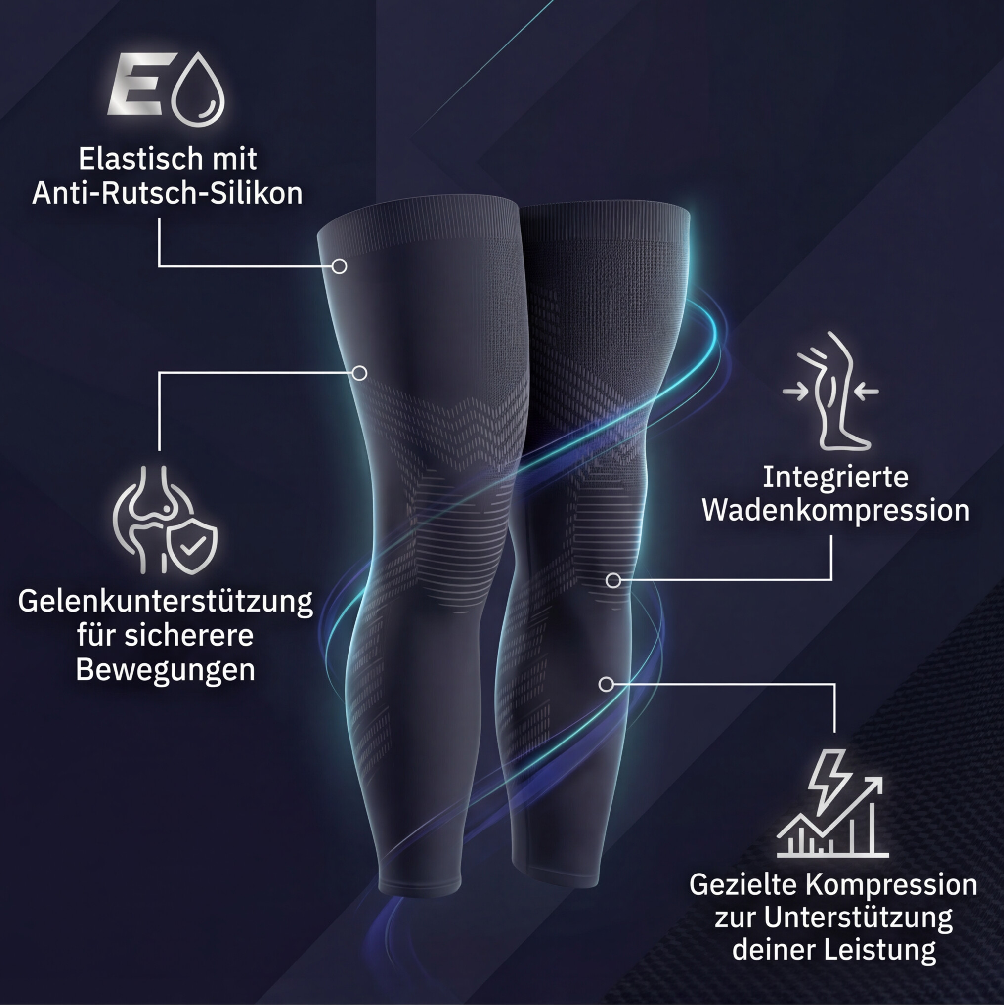 Kneefit-Kompressionsstützen